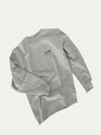 Mooi Loop Grey Crew Neck Sweater grey brushed fleece crew neck