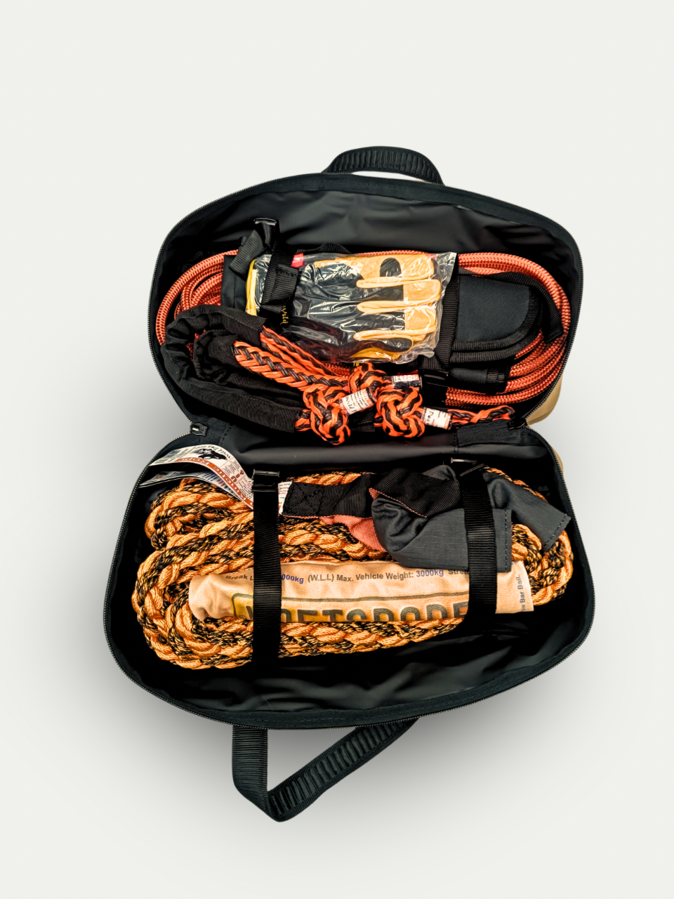 VS Advanced Recovery Kit with recovery ropes, soft shackles, gloves and bag